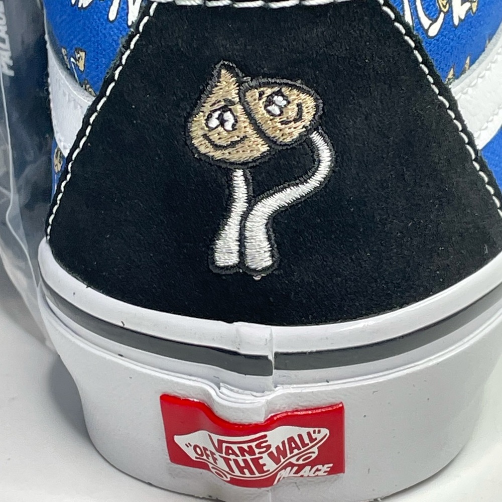 Palace x Vans Blue P Shroom Skate SK8-Hi L Mens Size 9.5 Skateboard Sneakers - Picture 7 of 11